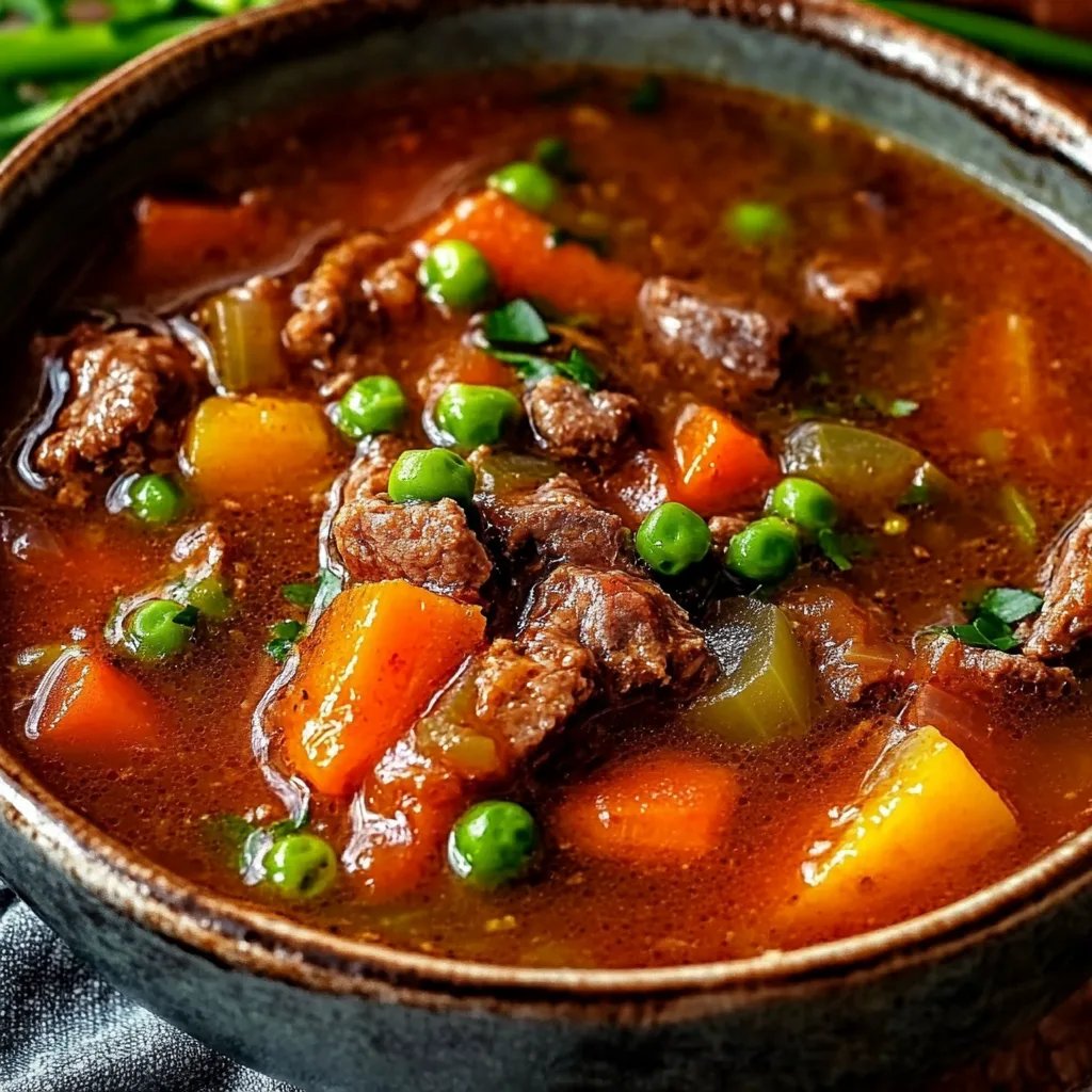 30 Minute Vegetable Beef Soup