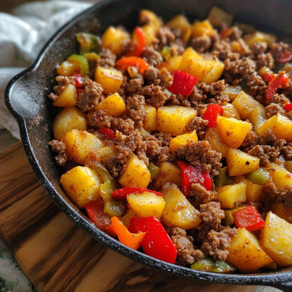 Easy Ground Beef Skillet With Potatoes