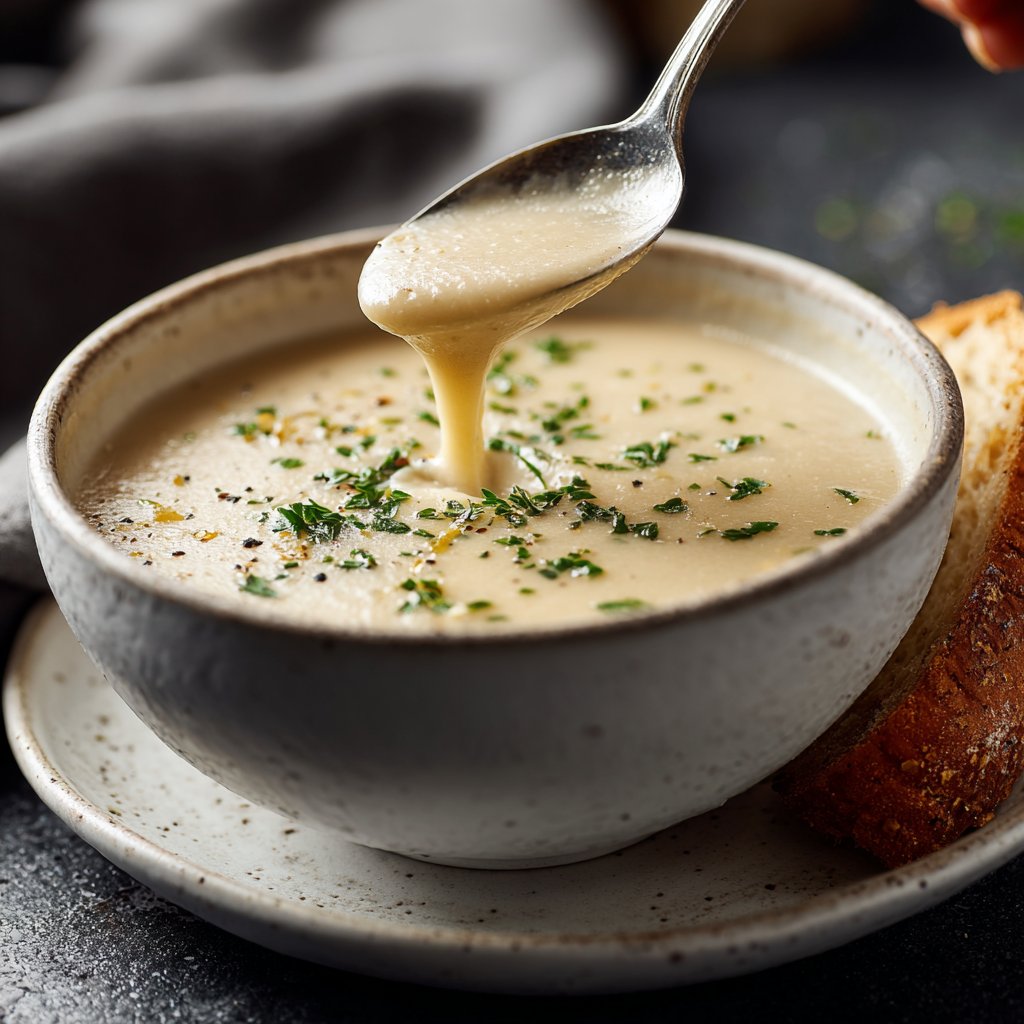 Creamy Lemon White Bean Soup Bowl