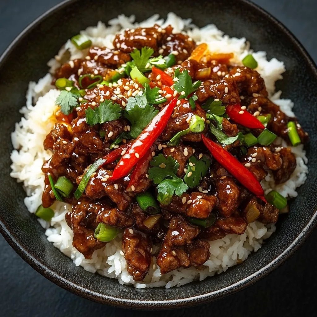 Crispy Chilli Beef Rice