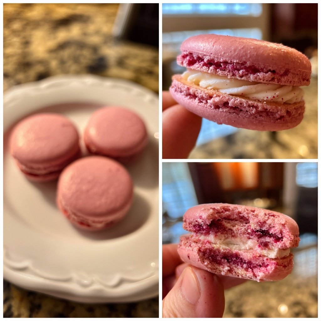 Valentines Treats Raspberry Macarons