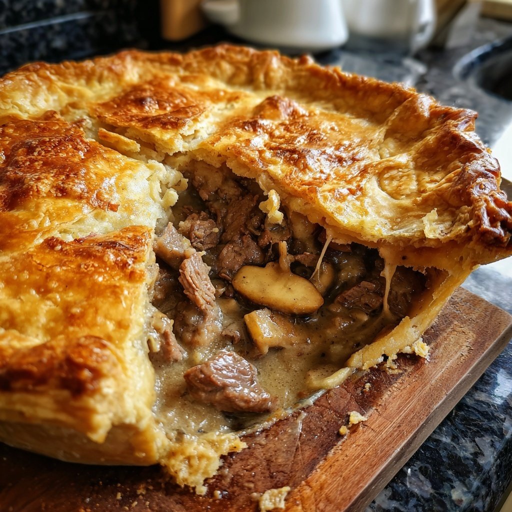 Comfort Food Beef and Mushroom Pot Pie