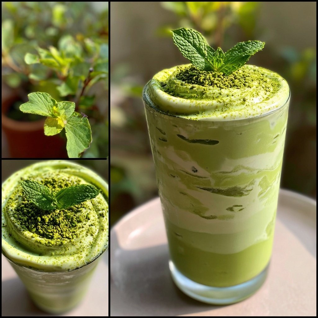 Strawberry Matcha Latte Iced