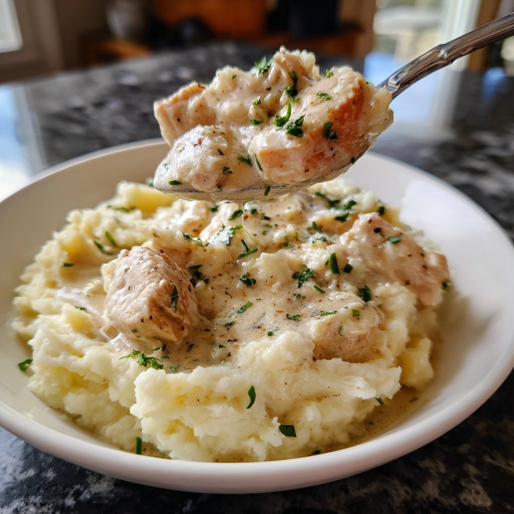 Comfort Food Creamy Chicken and Mashed Potatoes