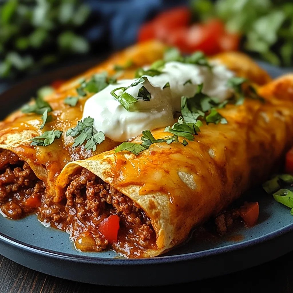 Easy Ground Beef Enchiladas