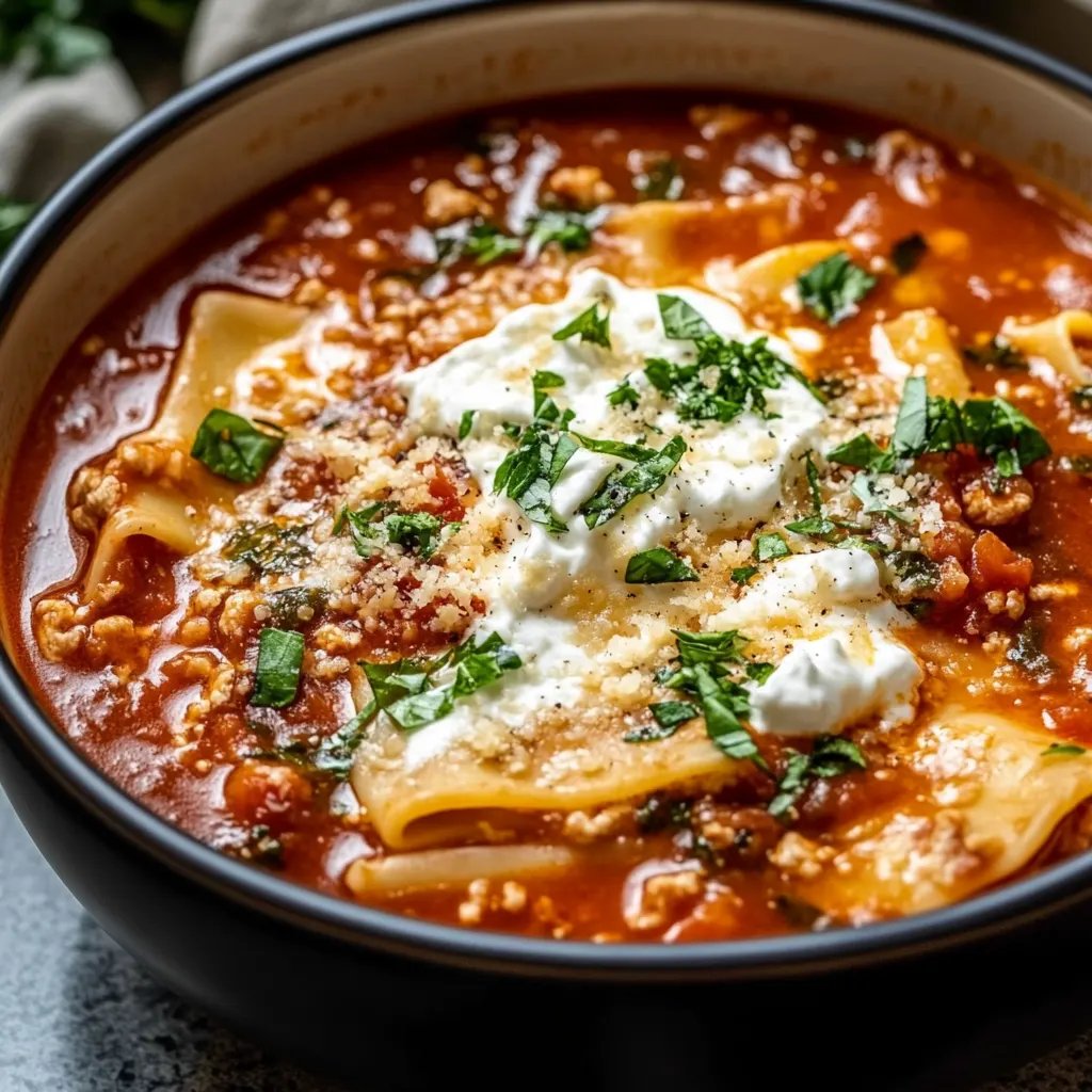 Crockpot Lasagna Soup