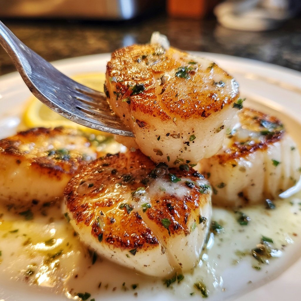 Scallops with Citrus Vanilla Sauce