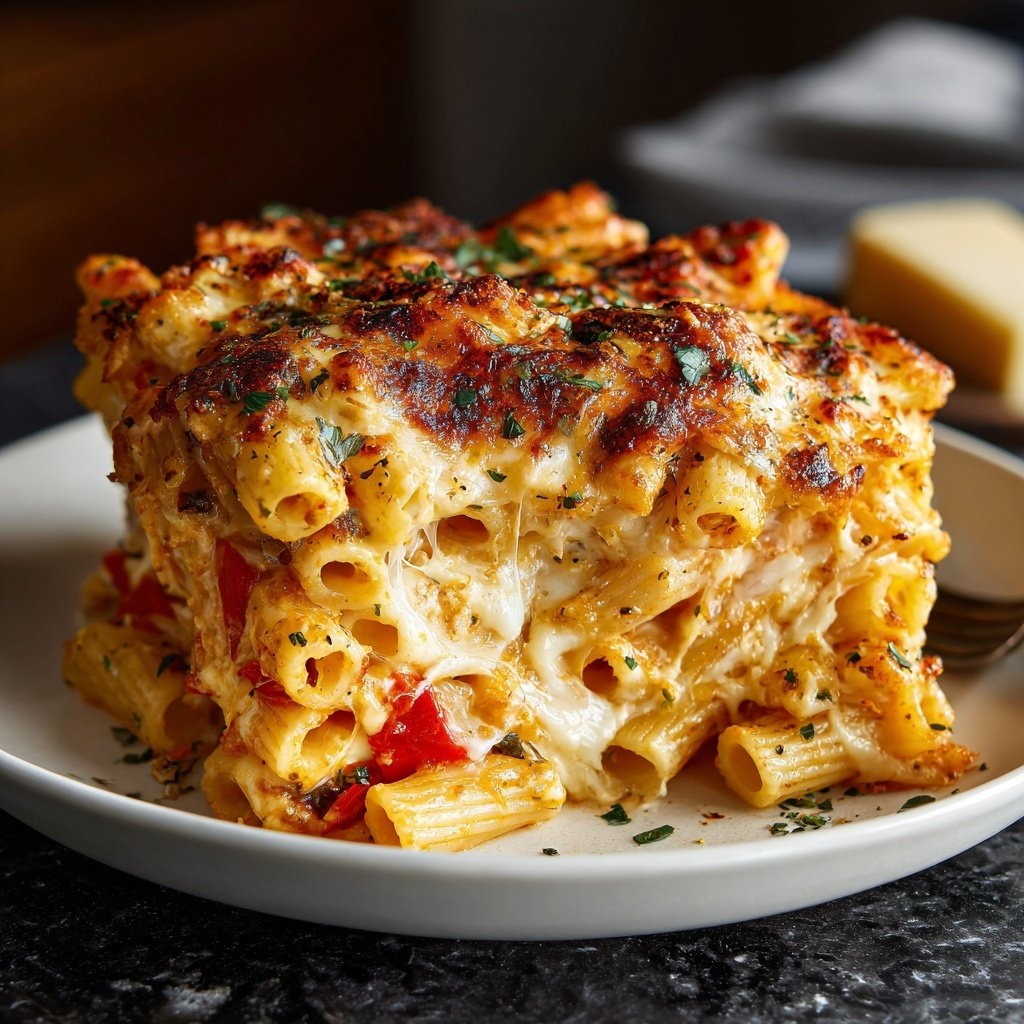 Roasted Red Pepper Pasta Bake