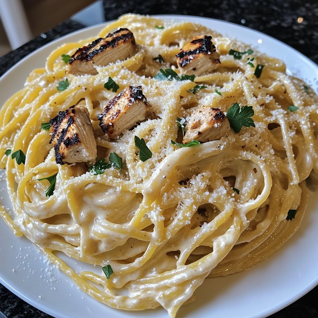 Creamy Garlic Parmesan Chicken Pasta
