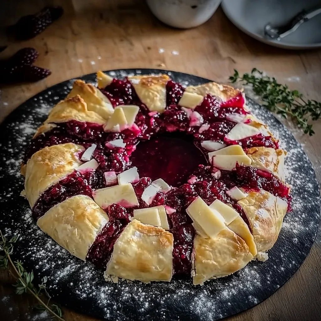 Cranberry Brie Crescent Ring