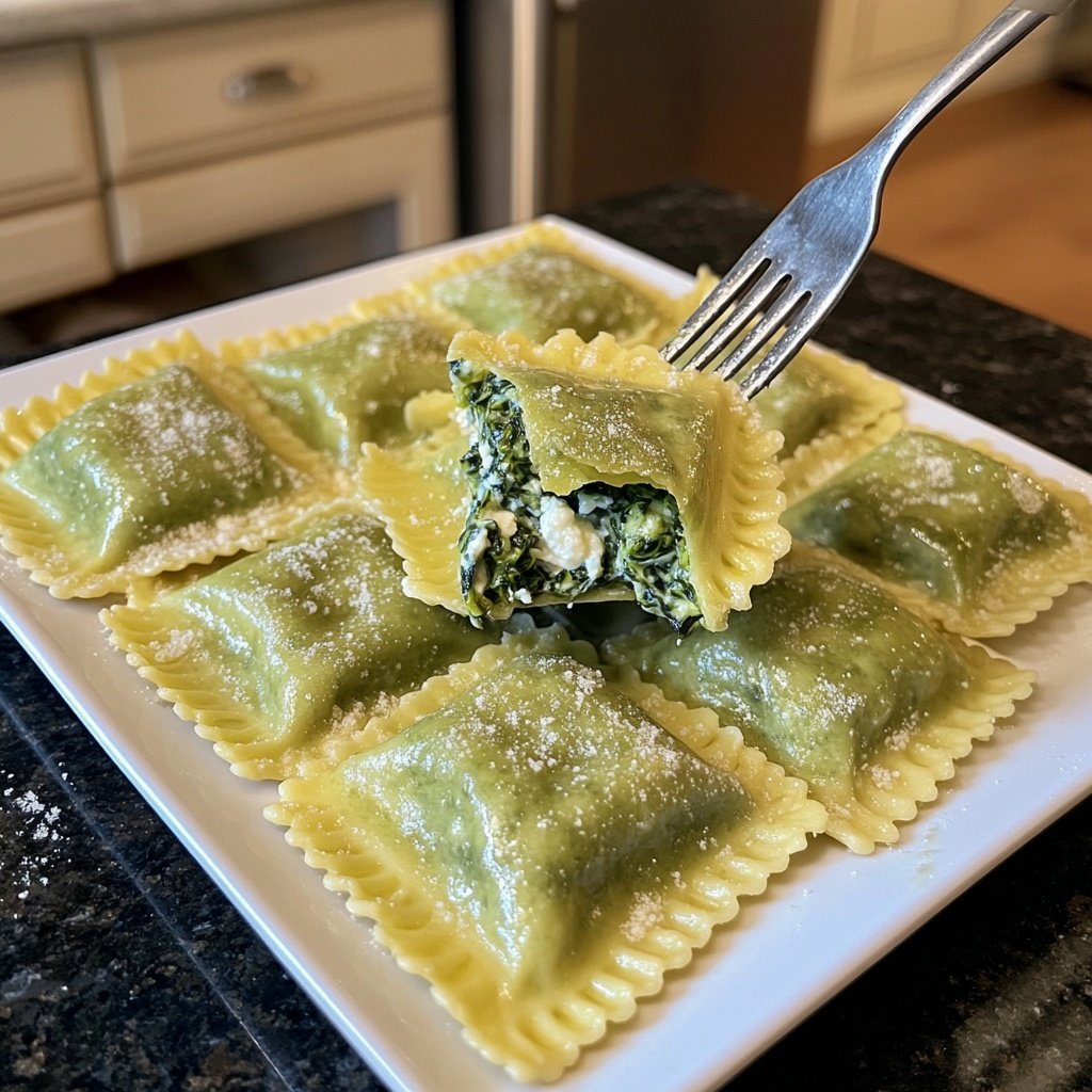Romantic Spinach and Ricotta Ravioli