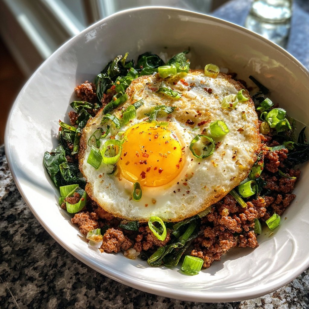 Quick Easy Korean Ground Beef Bowl