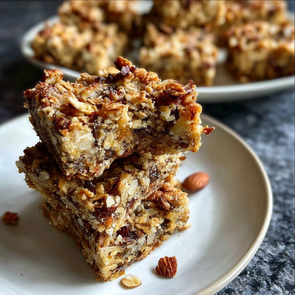 Vanilla Almond Oat Breakfast Squares
