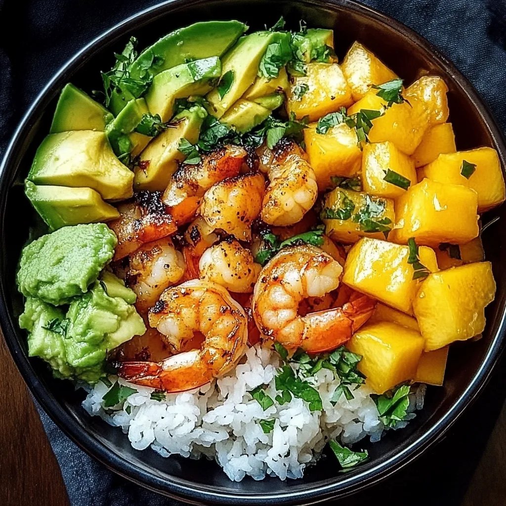 Shrimp Avocado Mango Bowls